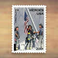 Heroes of 2001 First-Class+ Semipostal Stamps, 2002 Sheet – Letters, Cards and Stamp Collecting