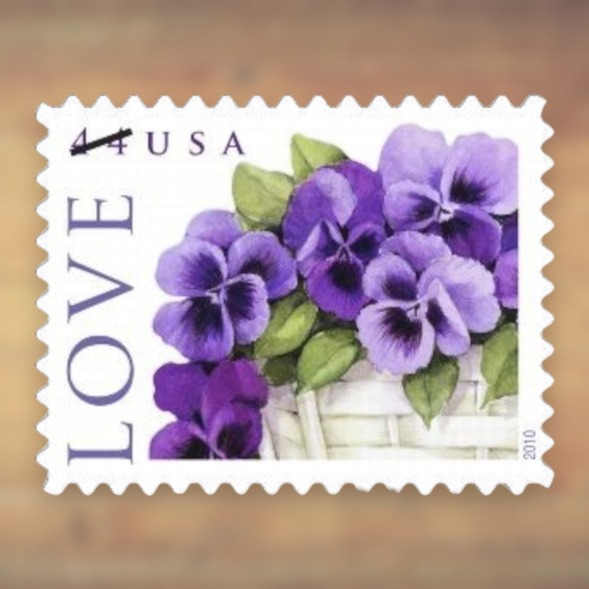 2010 Love Pansy Flowers Forever Postage Stamps Sheet First-Class