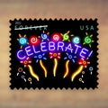 Neon Celebrate! Forever Stamps, 2011 Sheet – Celebration Cards and Invitations
