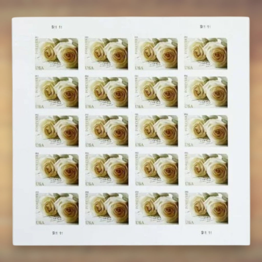 2011 Wedding Roses Forever Postage Stamps Sheet First-Class
