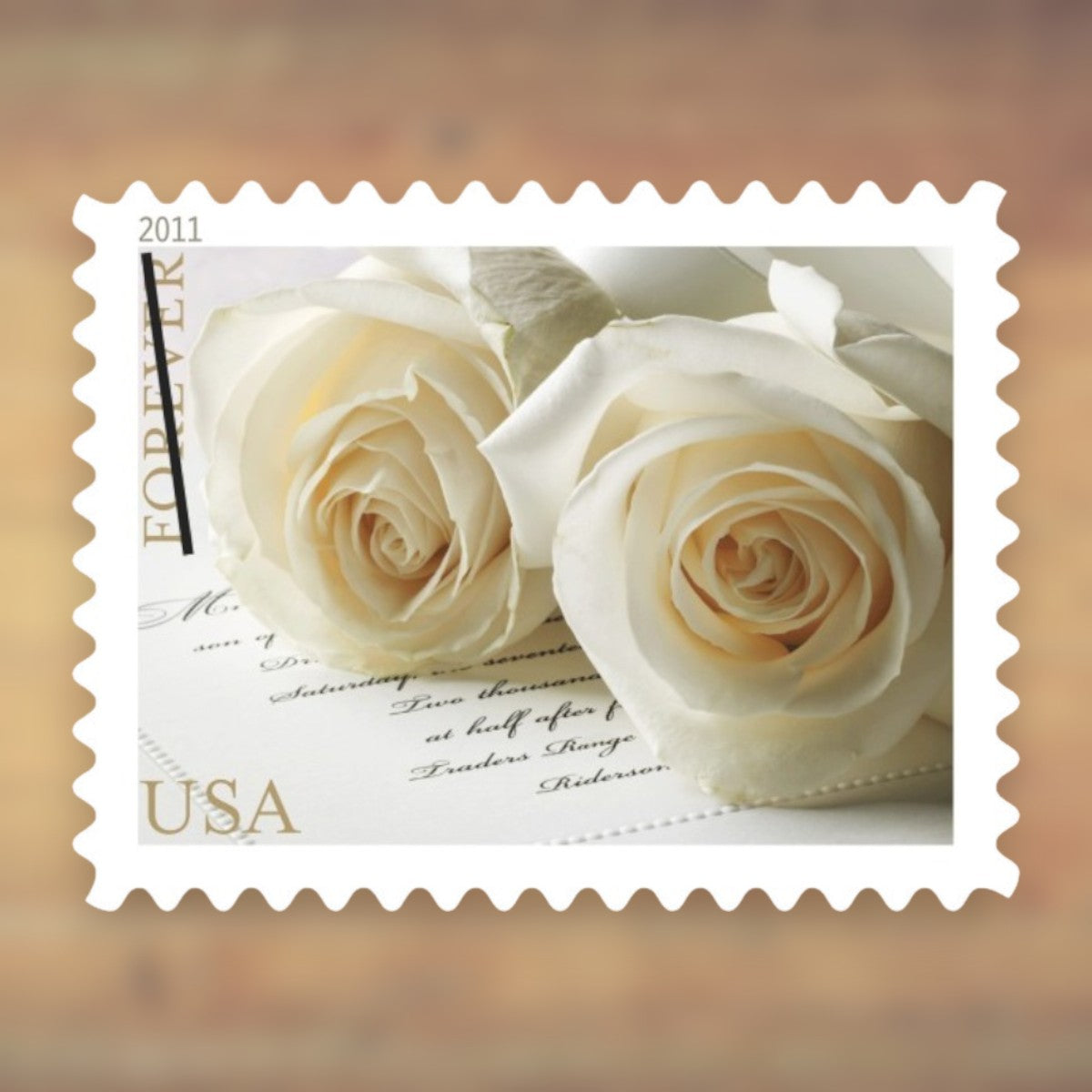 2011 Wedding Roses Forever Postage Stamps Sheet First-Class