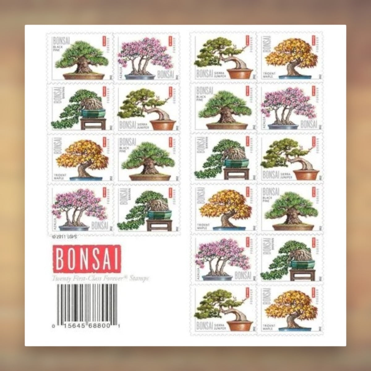 Bonsai Forever Stamps, 2012 Booklet – Everyday Cards and Letters