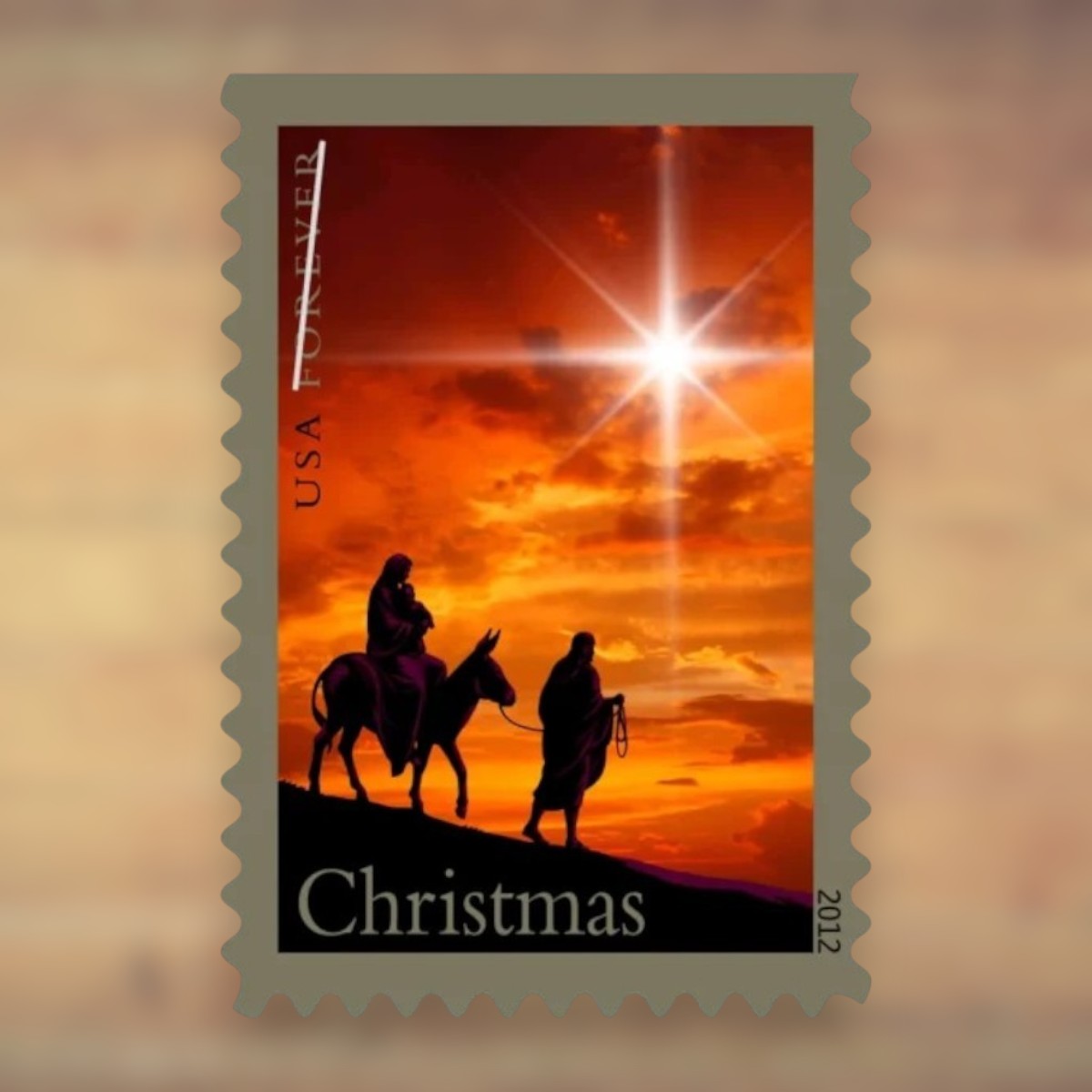 Holy Family Forever Stamps, 2012 Booklet – Religious Christmas Cards and Letters