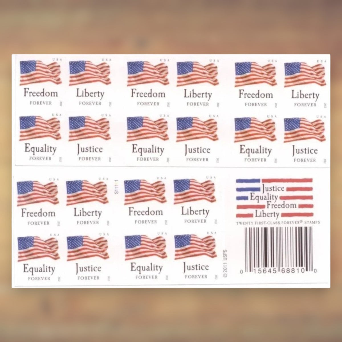 2012 U.S. Flag Forever Postage Stamps Booklet First-Class