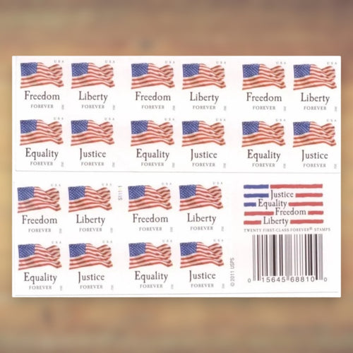 2012 U.S. Flag Forever Postage Stamps Booklet First-Class