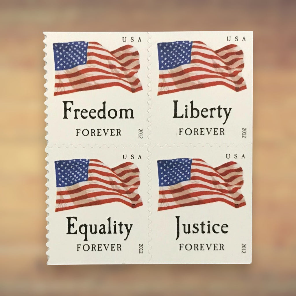 2012 U.S. Flags Forever Stamps – 250/500/1250/2500 Booklets, 100 Stamps per Booklet