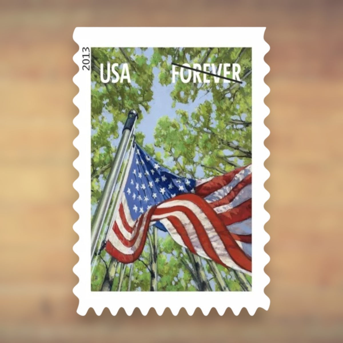 2013 Four Seasons U.S. Flag Forever Postage Stamps Coil First-Class
