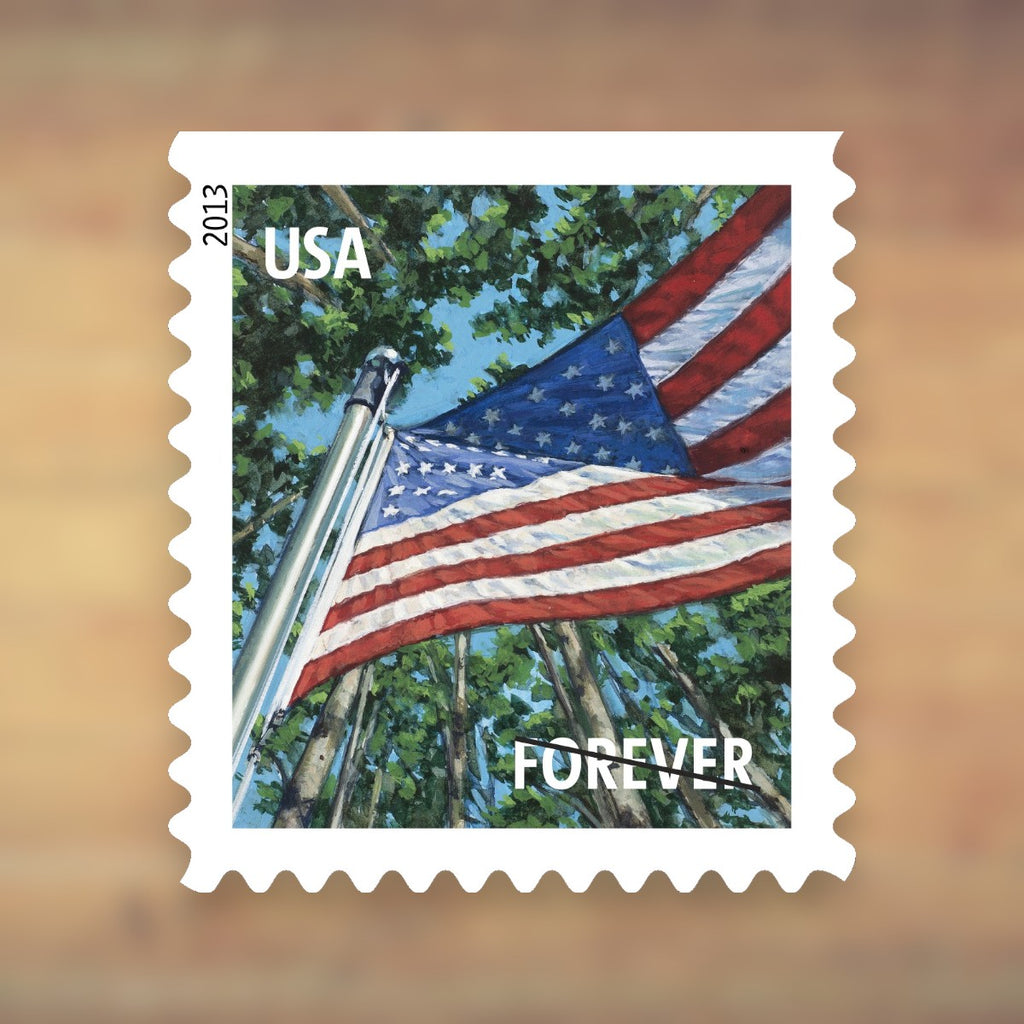2013 Four Seasons U.S. Flags Forever Stamps – 50/100/250/500 Rolls, 100 Stamps per Roll