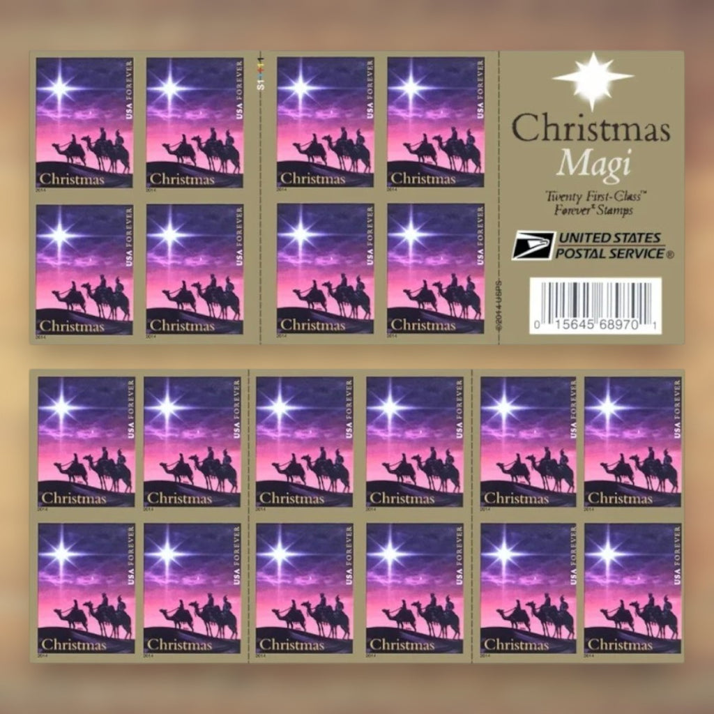 Christmas Magi Forever Stamps, 2014 Booklet – Religious Christmas Cards and Letters