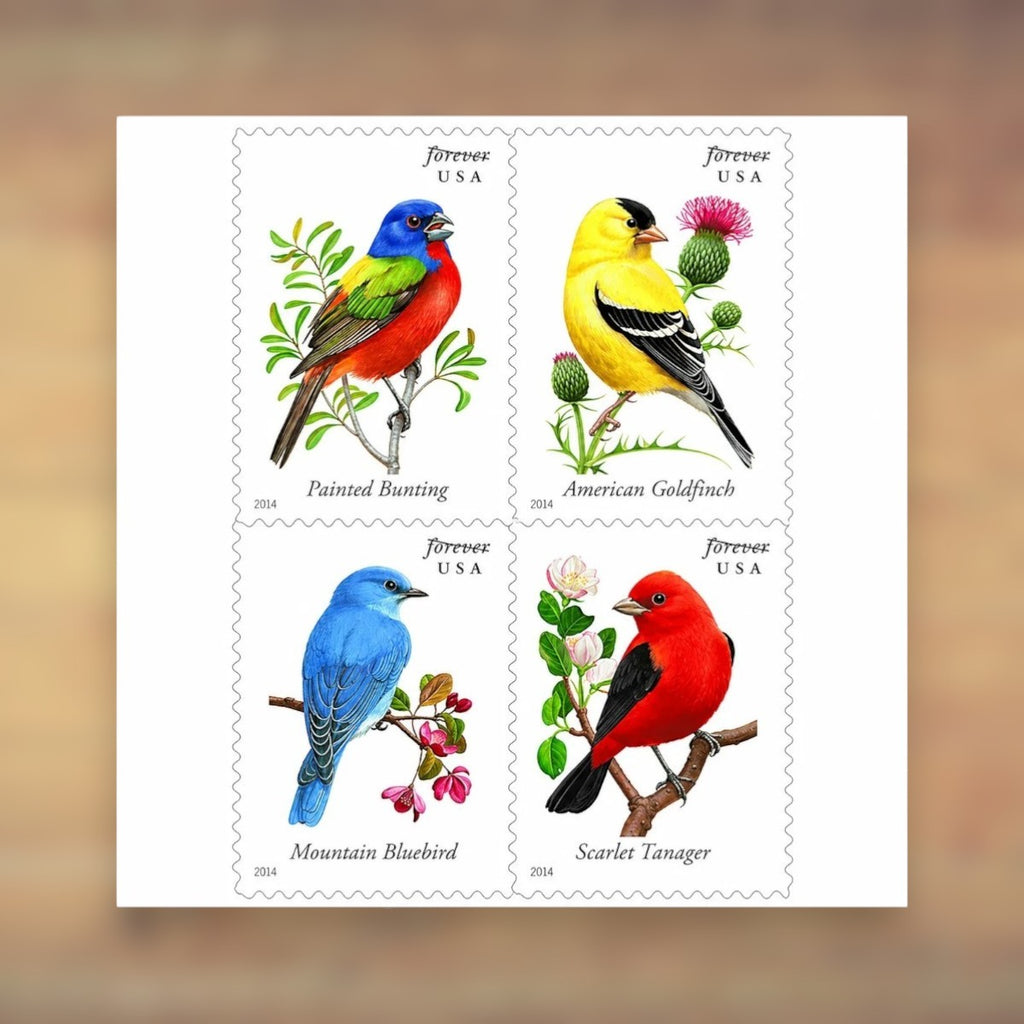 Songbirds Forever Stamps, 2014 Booklet – Everyday Cards and Letters