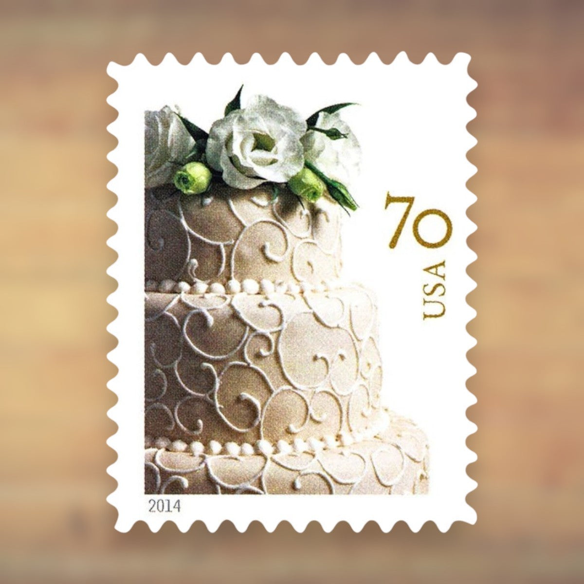 Wedding Cake 70¢ Postage Stamps, 2014 Sheet – Wedding Invitations and Greeting Cards
