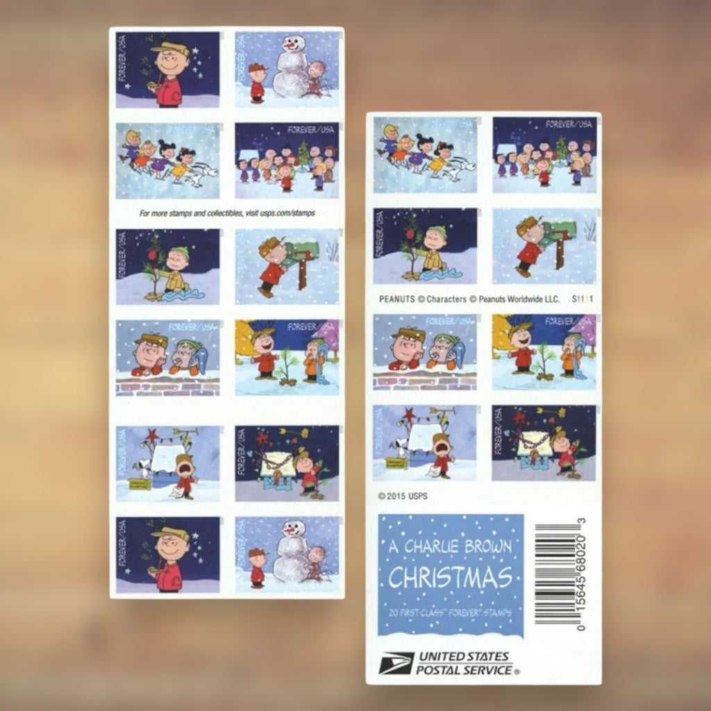 A Charlie Brown Christmas Forever Stamps, 2015 Booklet – Christmas Cards and Letters