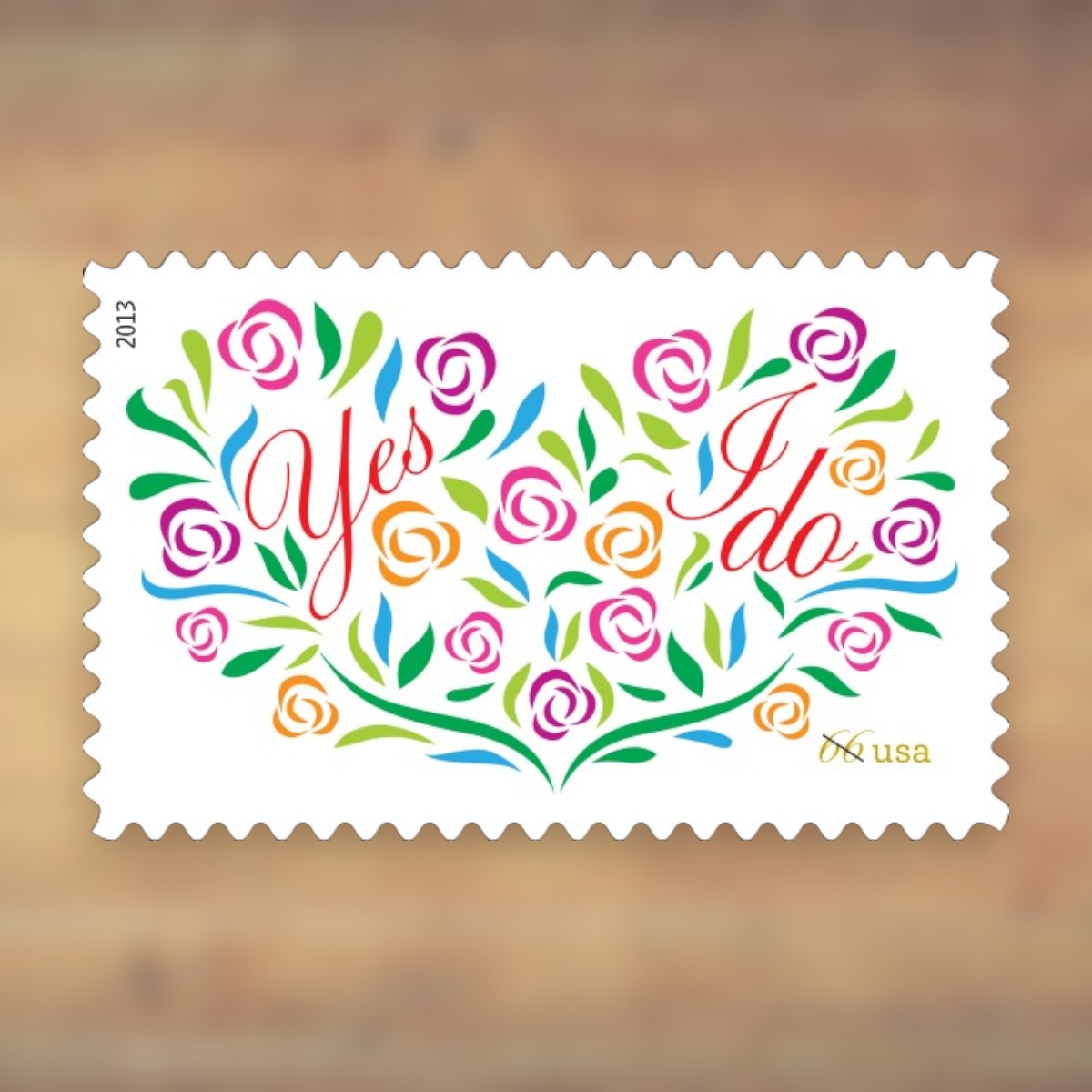 Yes, I Do Two-Ounce Rate Stamps, 2013 Sheet – Wedding Invitations and Heavier Greeting Cards