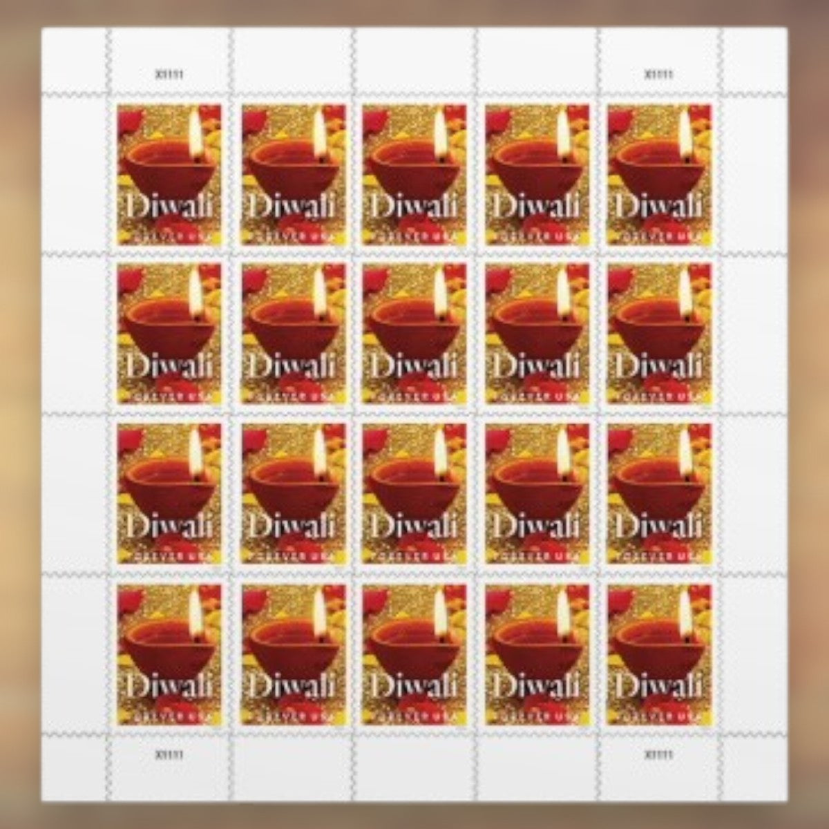 Diwali Forever Stamps, 2016 Sheet – Diwali Cards and Invitations