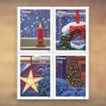 Holiday Windows Forever Stamps, 2016 Booklet – Holiday Cards and Letters