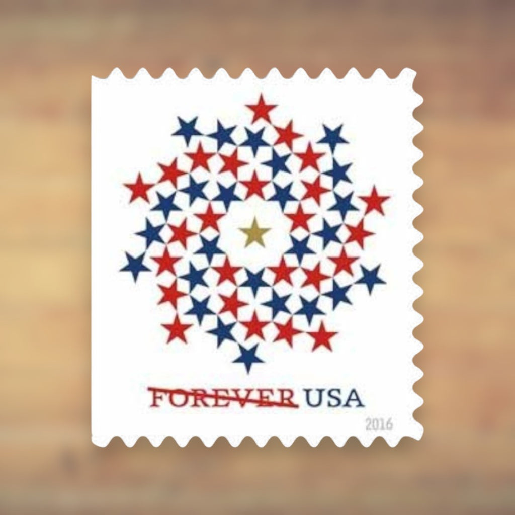 Patriotic Spiral Forever Stamps, 2016 Booklet – Everyday Cards and Letters