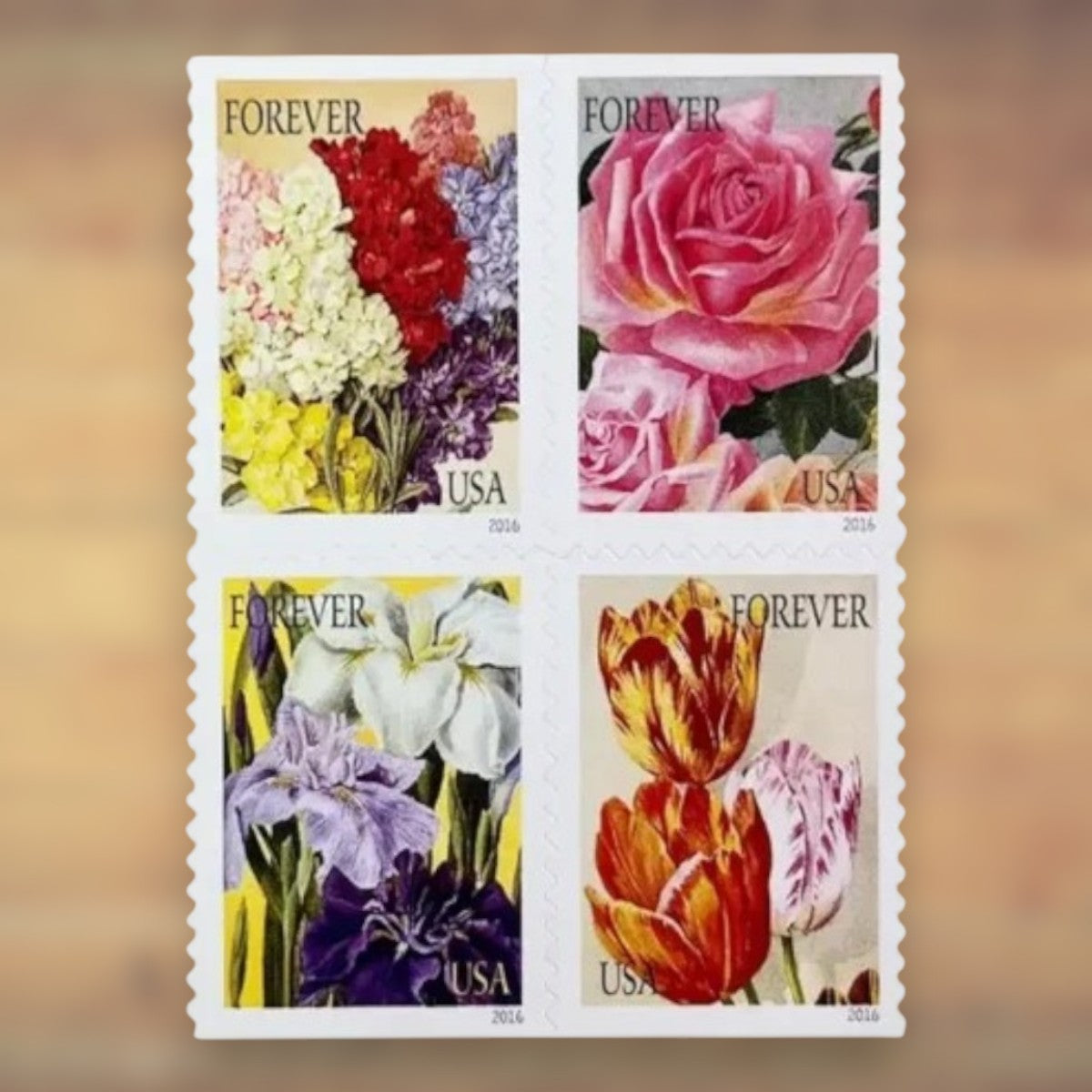 2016 Botanical Art Forever Postage Stamps Booklet First-Class