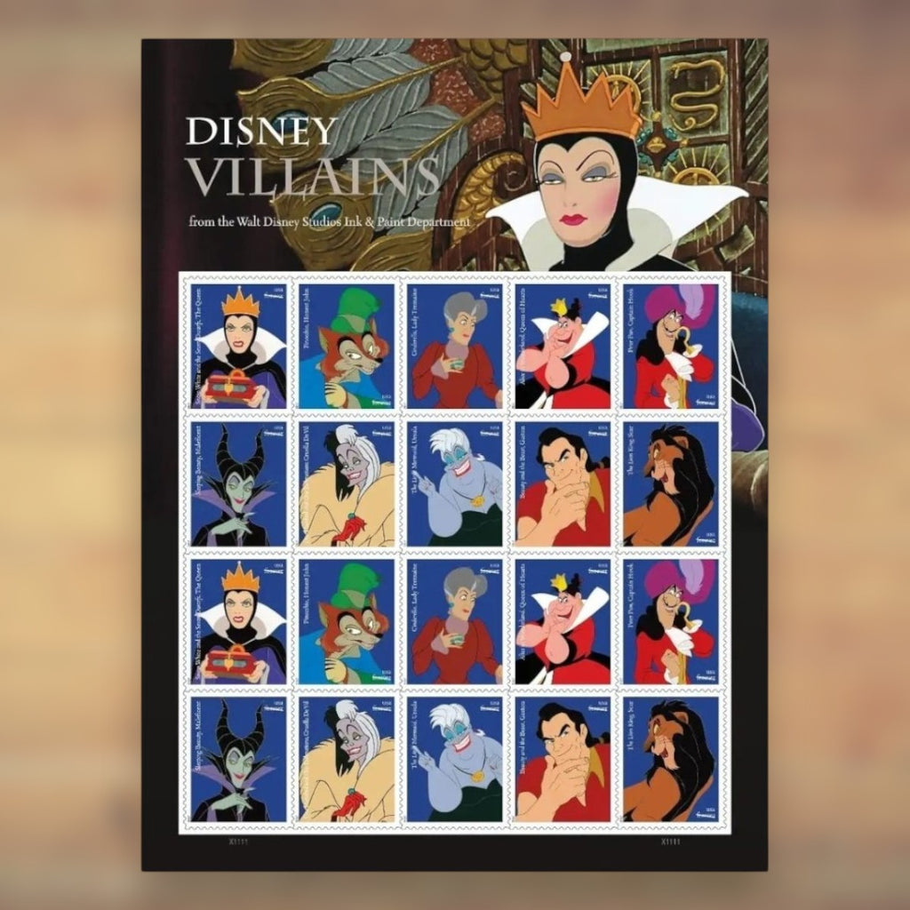 Disney Villains Forever Stamps, 2017 Sheet – Greeting Cards and Invitations