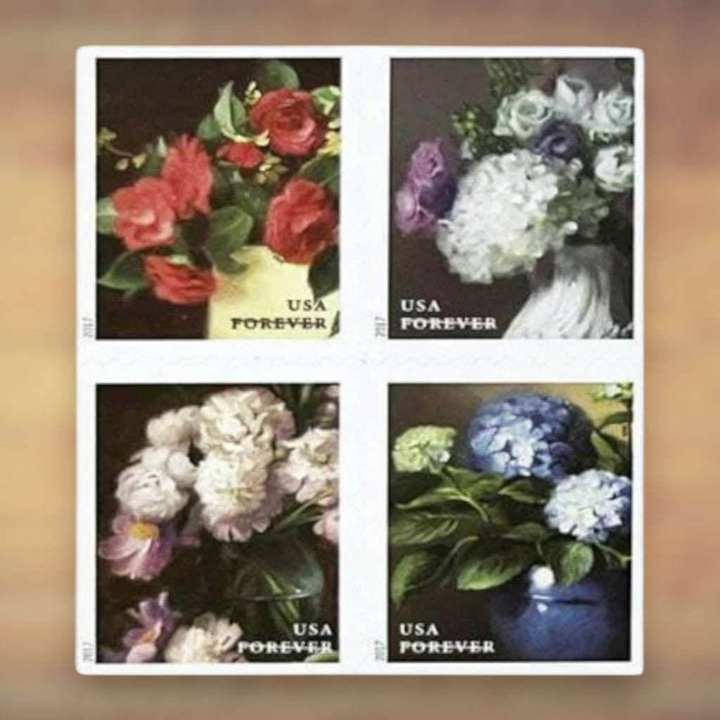 Flowers From the Garden Forever Stamps, 2017 Booklet – Greeting Cards and Thank-You Notes