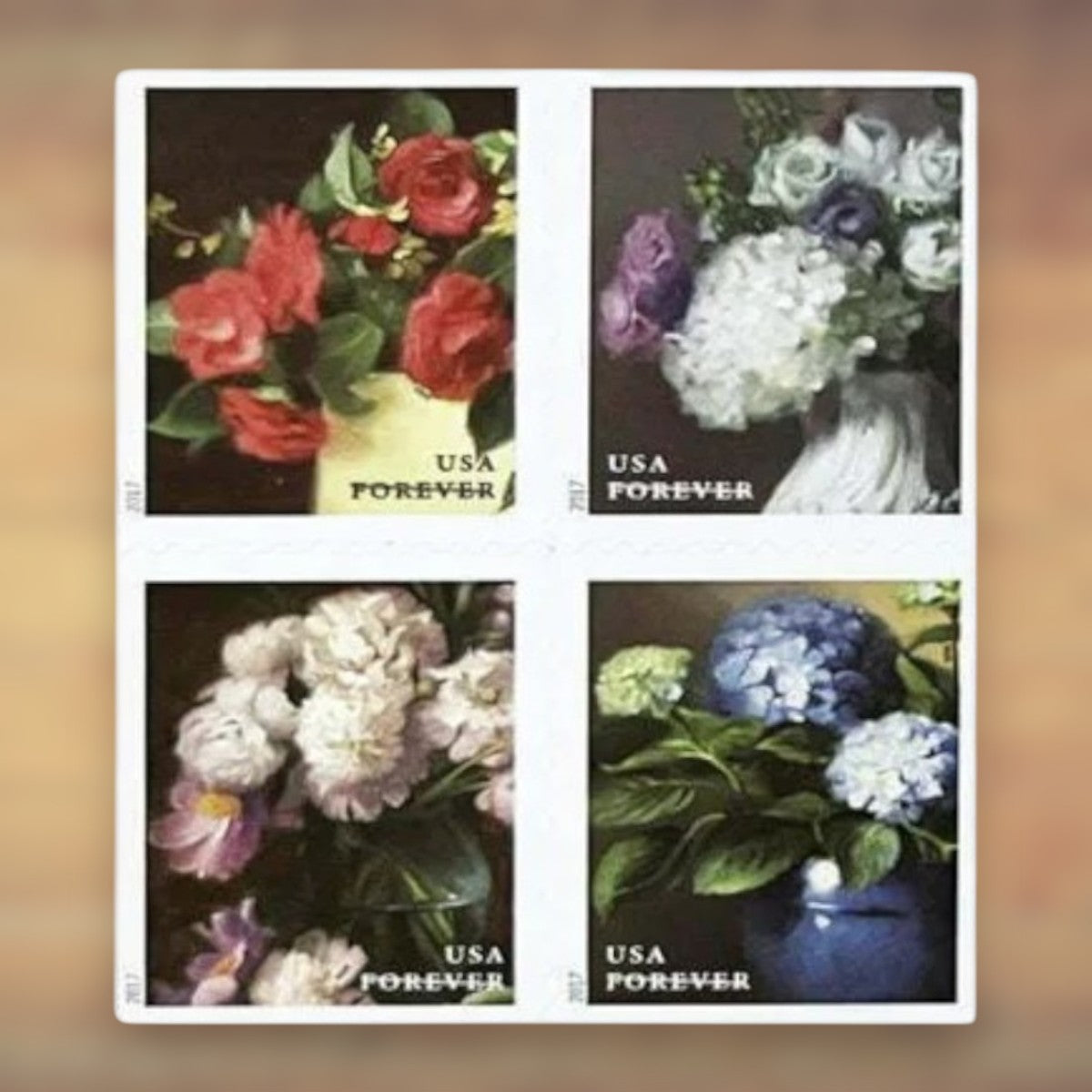 Flowers From the Garden Forever Stamps, 2017 Booklet – Greeting Cards and Thank-You Notes