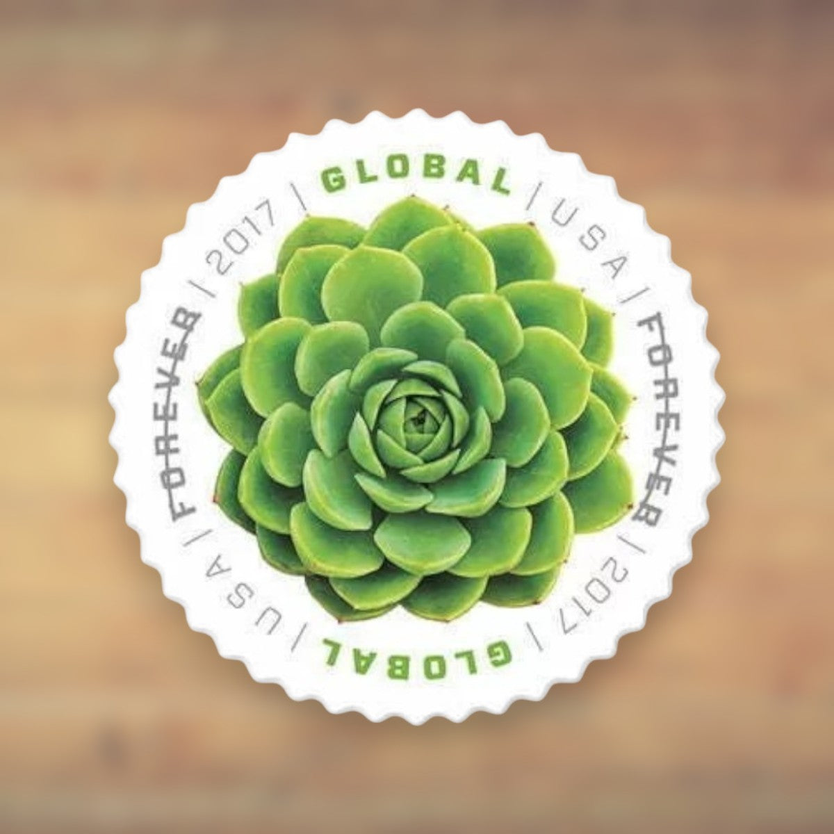 Green Succulent Global Forever Stamps, 2017 Sheet – International Mail