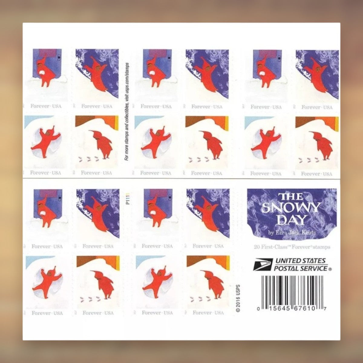 The Snowy Day Forever Stamps, 2017 Booklet – Winter Cards and Letters