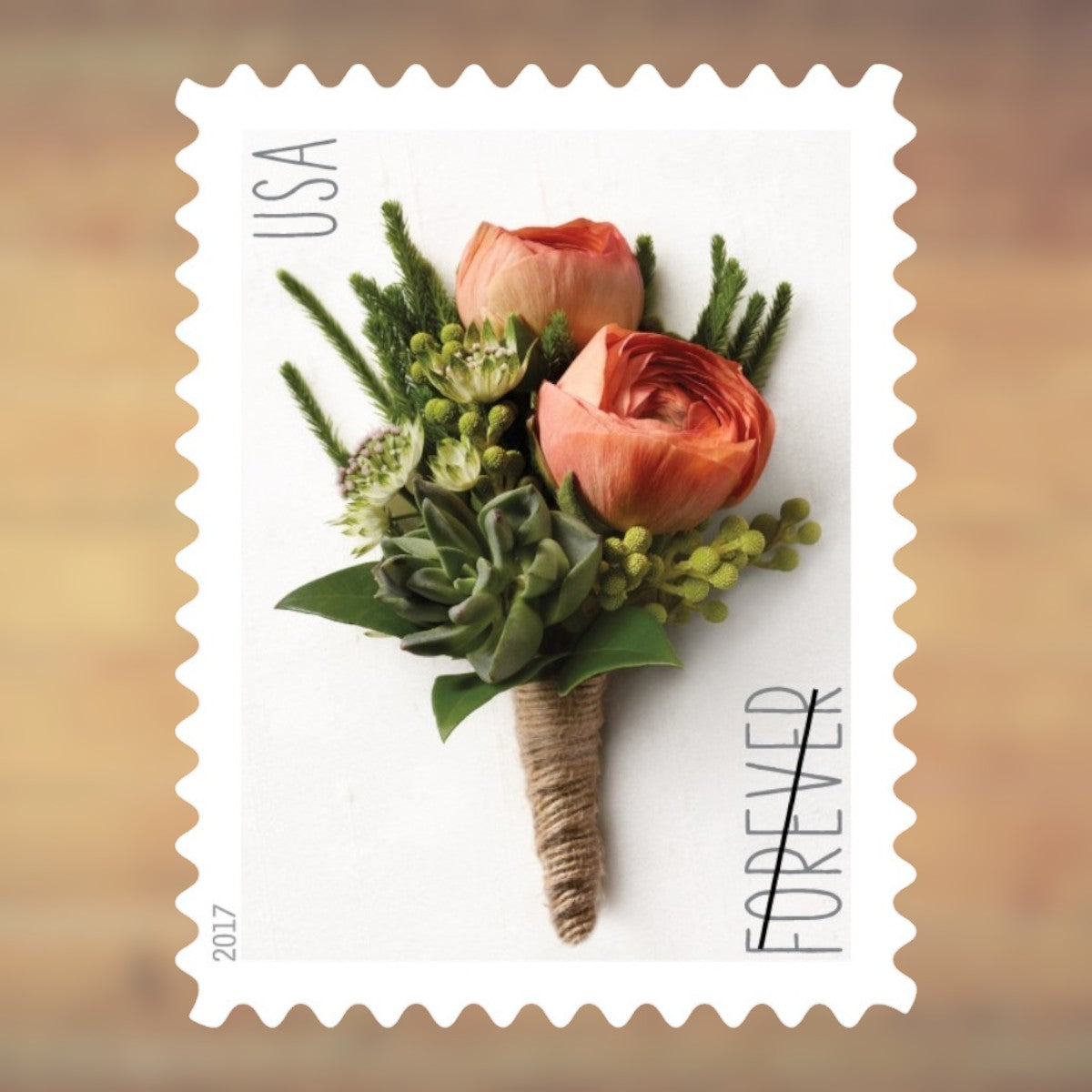 2017 Celebration Boutonniere Forever Postage Stamps Sheet First-Class