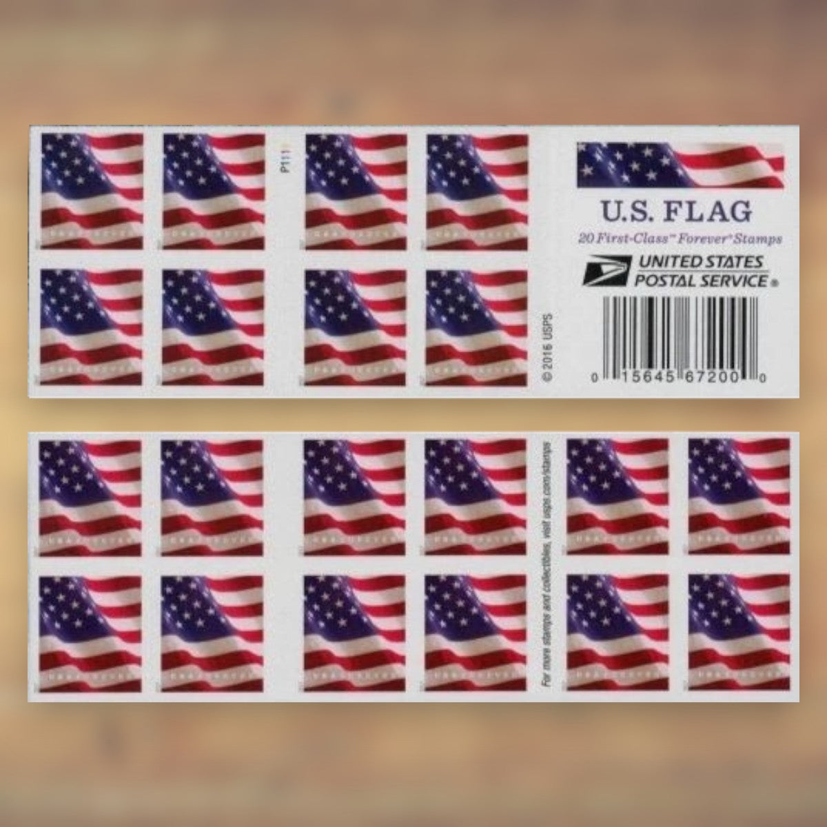 2017 U.S. Flags Forever Stamps – 250/500/1250/2500 Booklets, 100 Stamps per Booklet