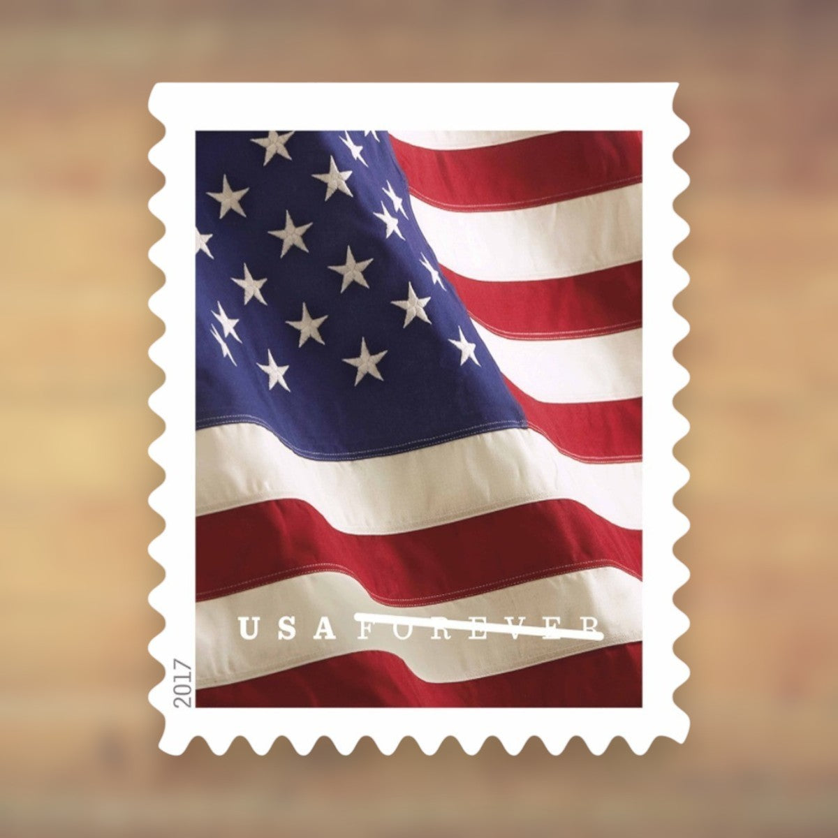 2017 U.S. Flags Forever Stamps – 250/500/1250/2500 Booklets, 100 Stamps per Booklet