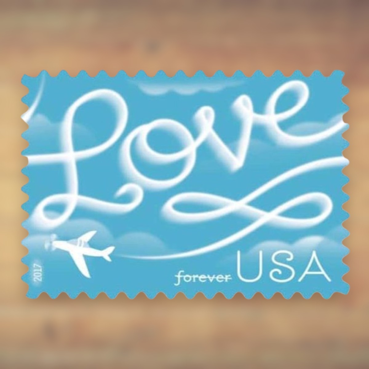 2017 Love Skywriting Forever Postage Stamps Sheet First-Class