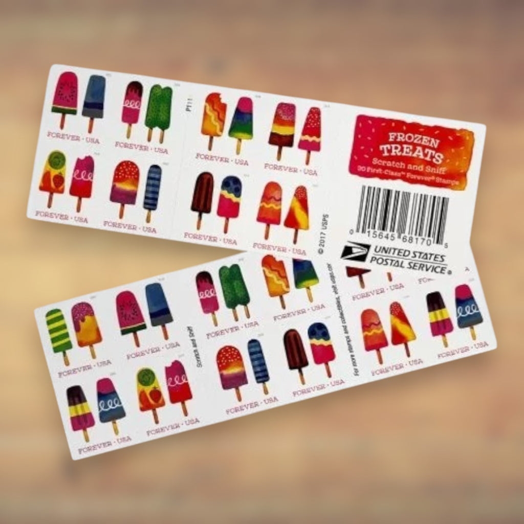 Frozen Treats Forever Stamps, 2018 Booklet – Summer Cards and Letters