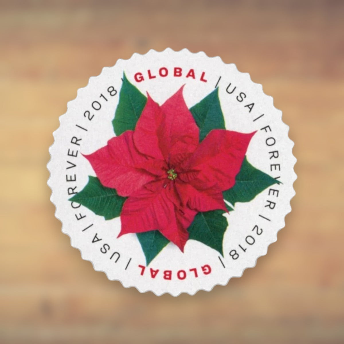 Poinsettia Global Forever Stamps, 2018 Sheet – International Mail