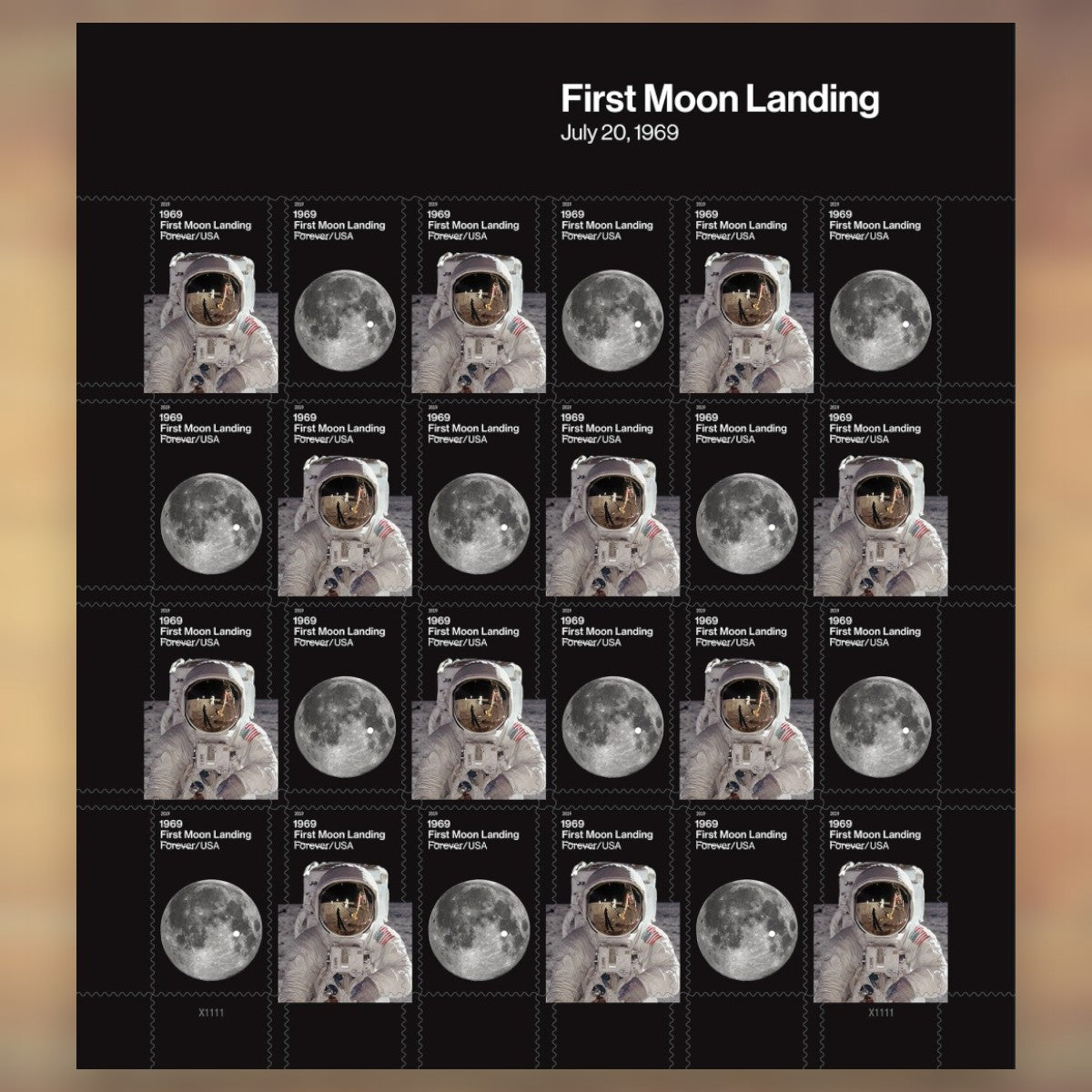 1969: First Moon Landing Forever Stamps, 2019 Sheet – Cards, Letters and Stamp Collecting