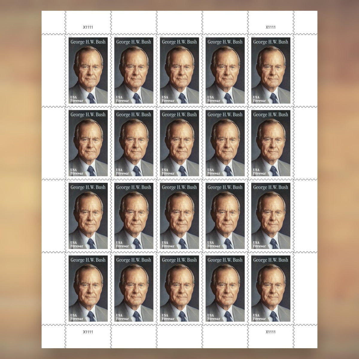 George H.W. Bush Forever Stamps, 2019 Sheet – Cards, Letters and Stamp Collecting