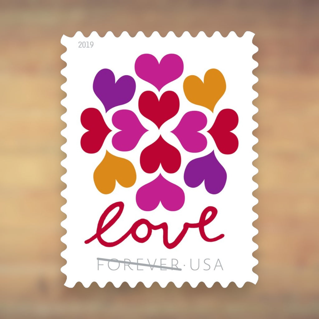 Hearts Blossom Forever Stamps, 2019 Sheet – Valentine’s Cards and Love Notes