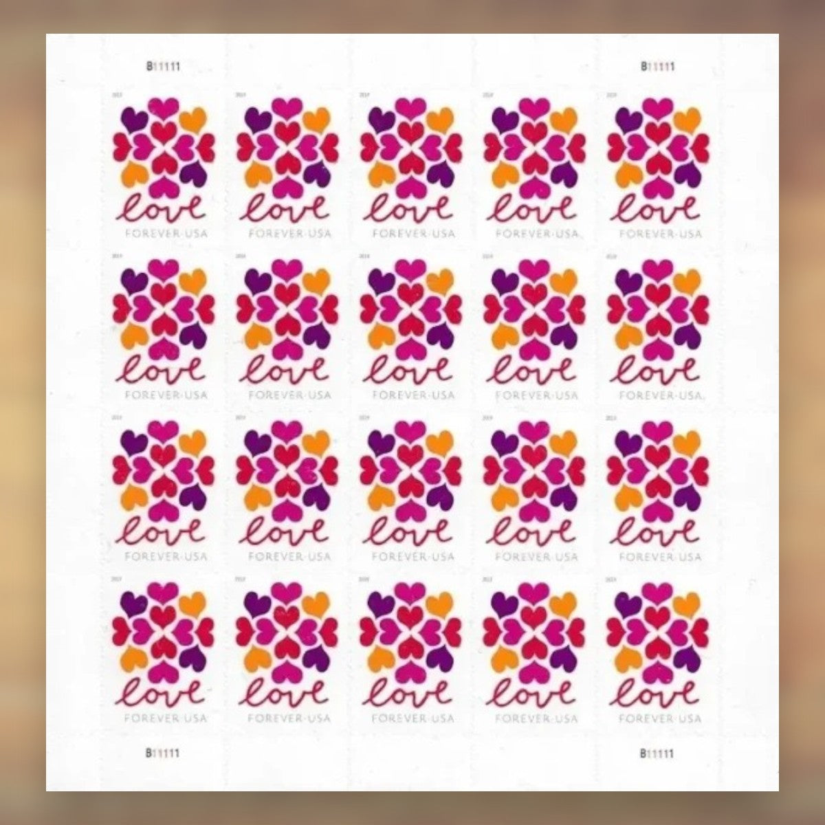 Hearts Blossom Forever Stamps, 2019 Sheet – Valentine’s Cards and Love Notes