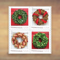 Holiday Wreaths Forever Stamps, 2019 Booklet – Holiday Cards and Letters