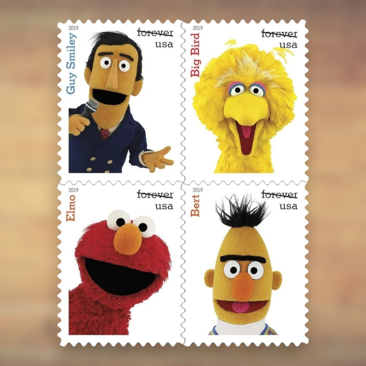 Sesame Street Forever Stamps, 2019 Sheet – Greeting Cards, Letters and Party Invitations
