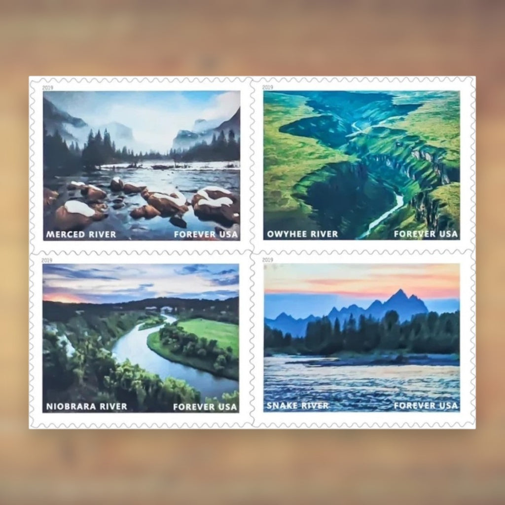 Wild and Scenic Rivers Forever Stamps, 2019 Sheet – Cards, Letters and Stamp Collecting