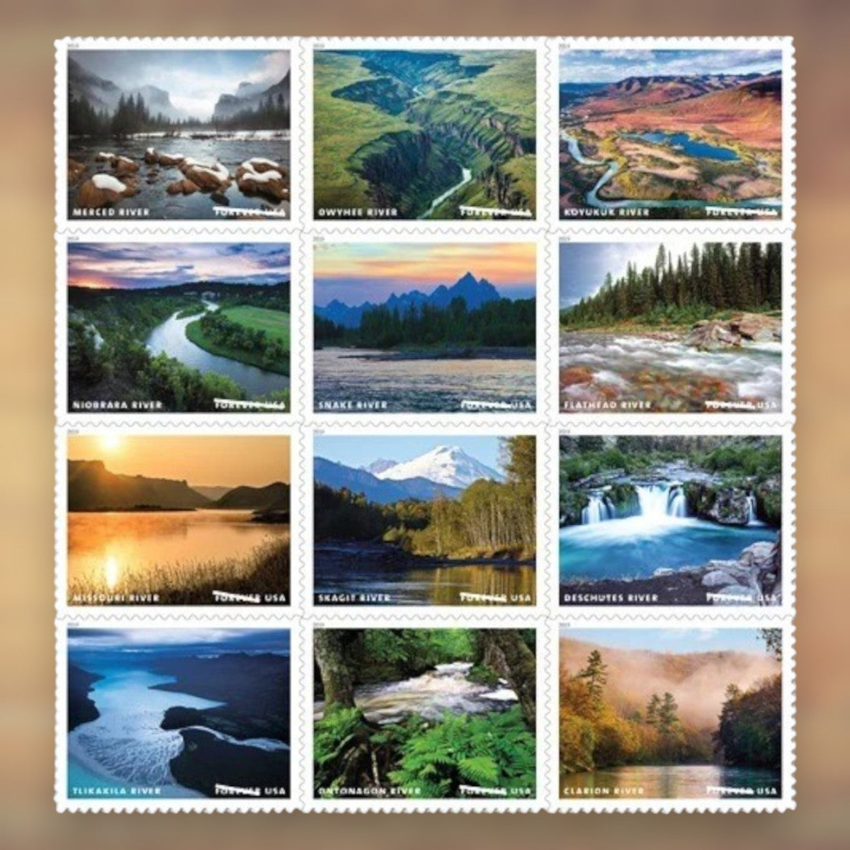 Wild and Scenic Rivers Forever Stamps, 2019 Sheet – Cards, Letters and Stamp Collecting
