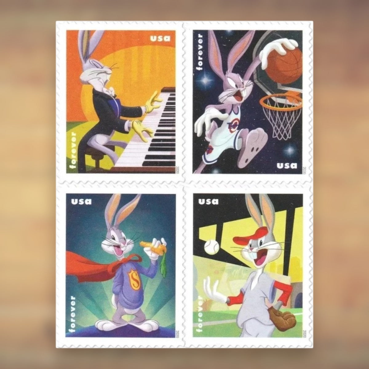 Bugs Bunny Forever Stamps, 2020 Sheet – Cards, Letters and Stamp Collecting