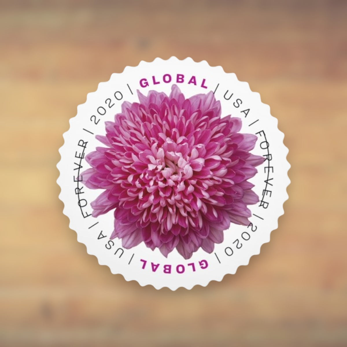 Chrysanthemum Global Forever Stamps, 2020 Sheet – International Mail