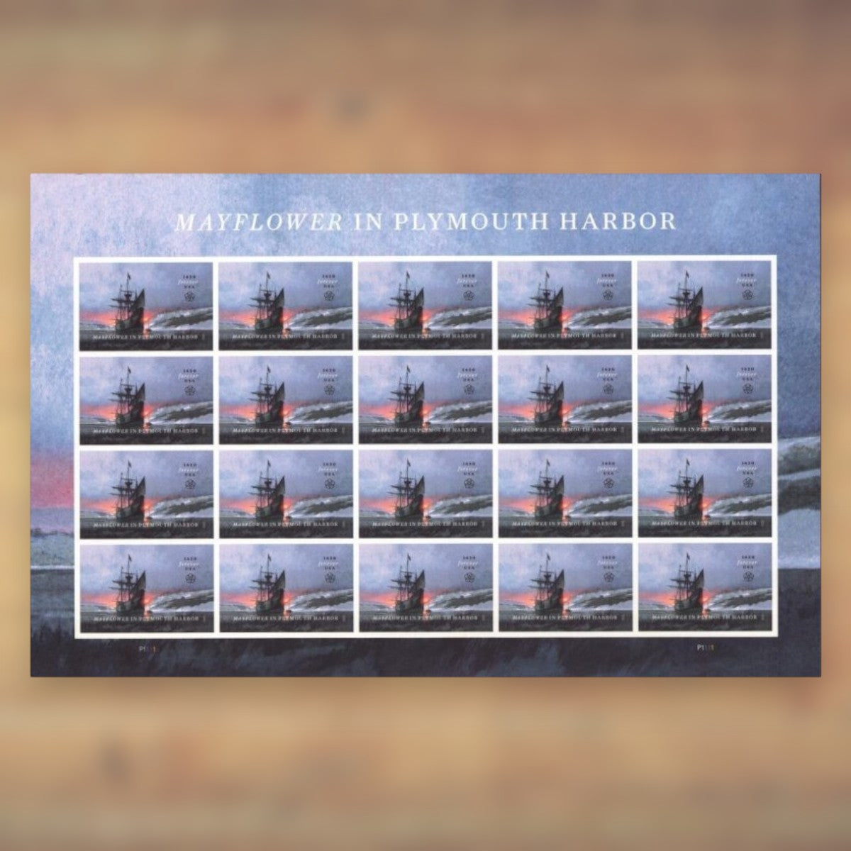 Mayflower in Plymouth Harbor Forever Stamps, 2020 Sheet – Cards, Letters and Stamp Collecting