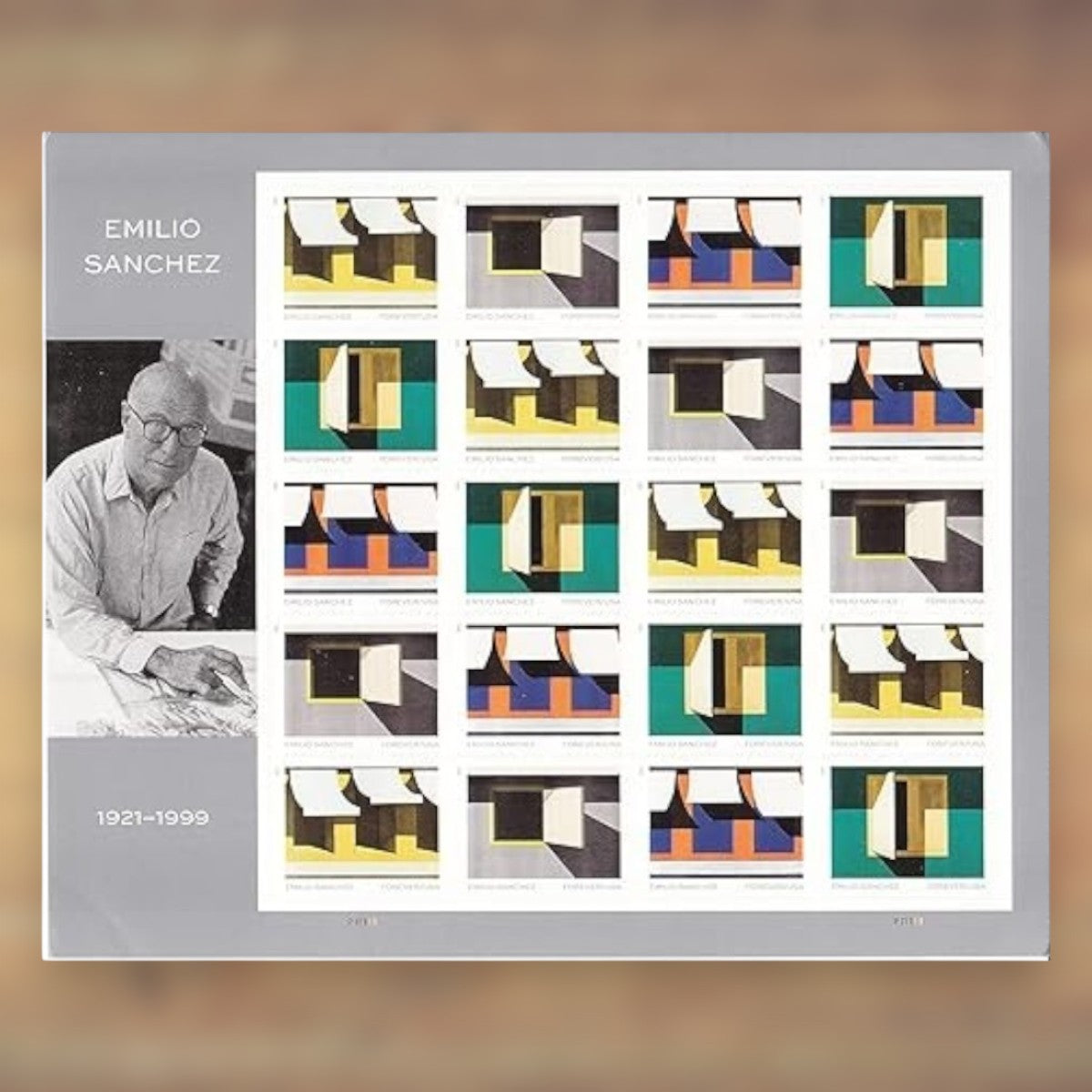 Emilio Sánchez Forever Stamps, 2021 Sheet – Cards, Letters and Stamp Collecting