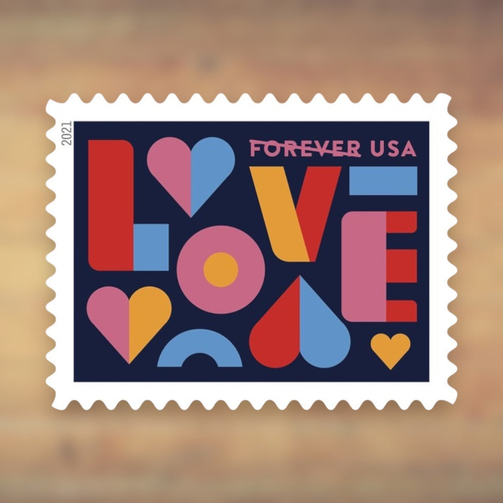 Love Forever Stamps, 2021 Sheet – Wedding Invitations and Valentine’s Cards