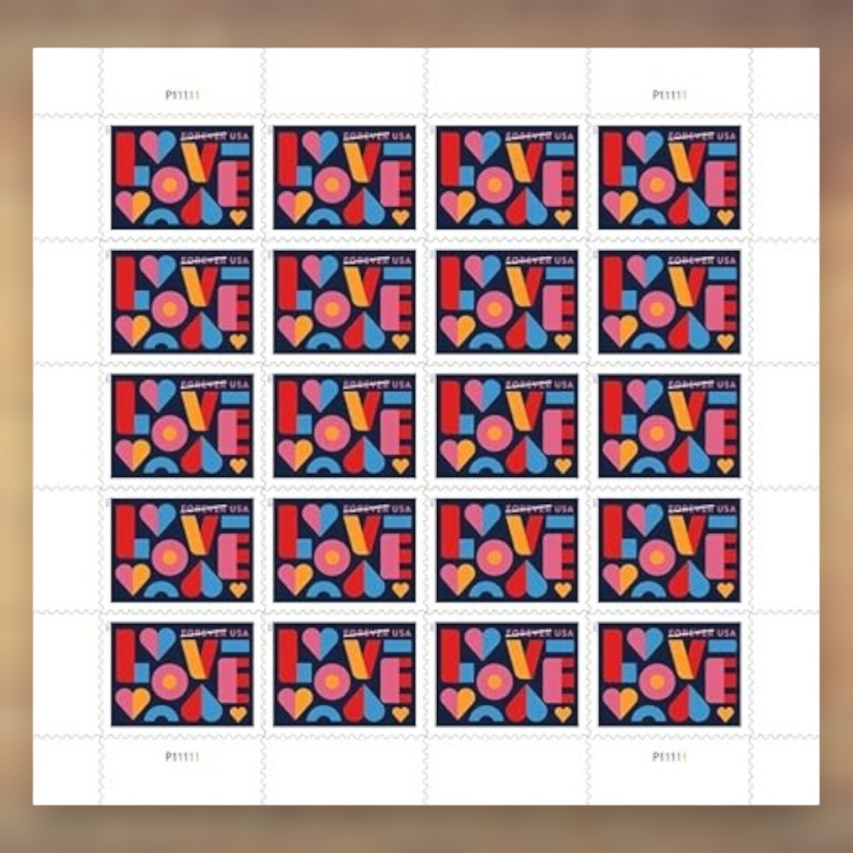 Love Forever Stamps, 2021 Sheet – Wedding Invitations and Valentine’s Cards