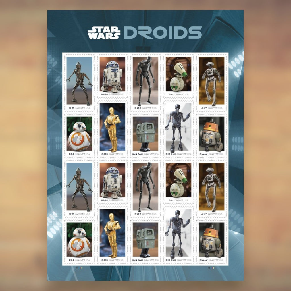 Star Wars Droids Forever Stamps, 2021 Sheet – Cards, Letters and Stamp Collecting