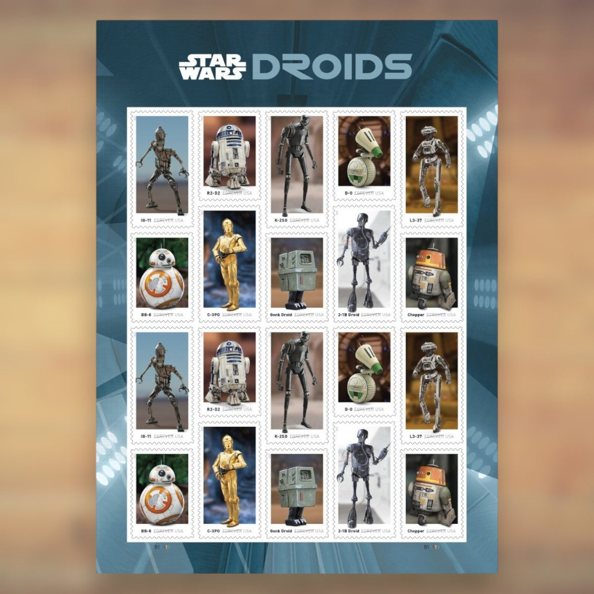 Star Wars Droids Forever Stamps, 2021 Sheet – Cards, Letters and Stamp Collecting