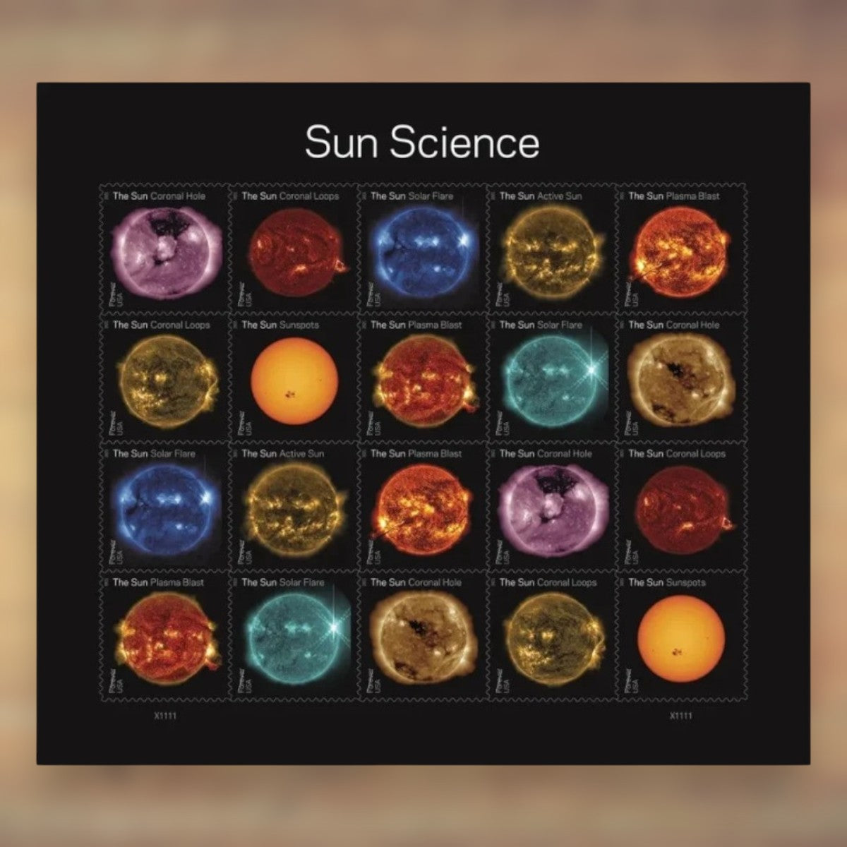 Sun Science Forever Stamps, 2021 Sheet – Cards, Letters and Stamp Collecting