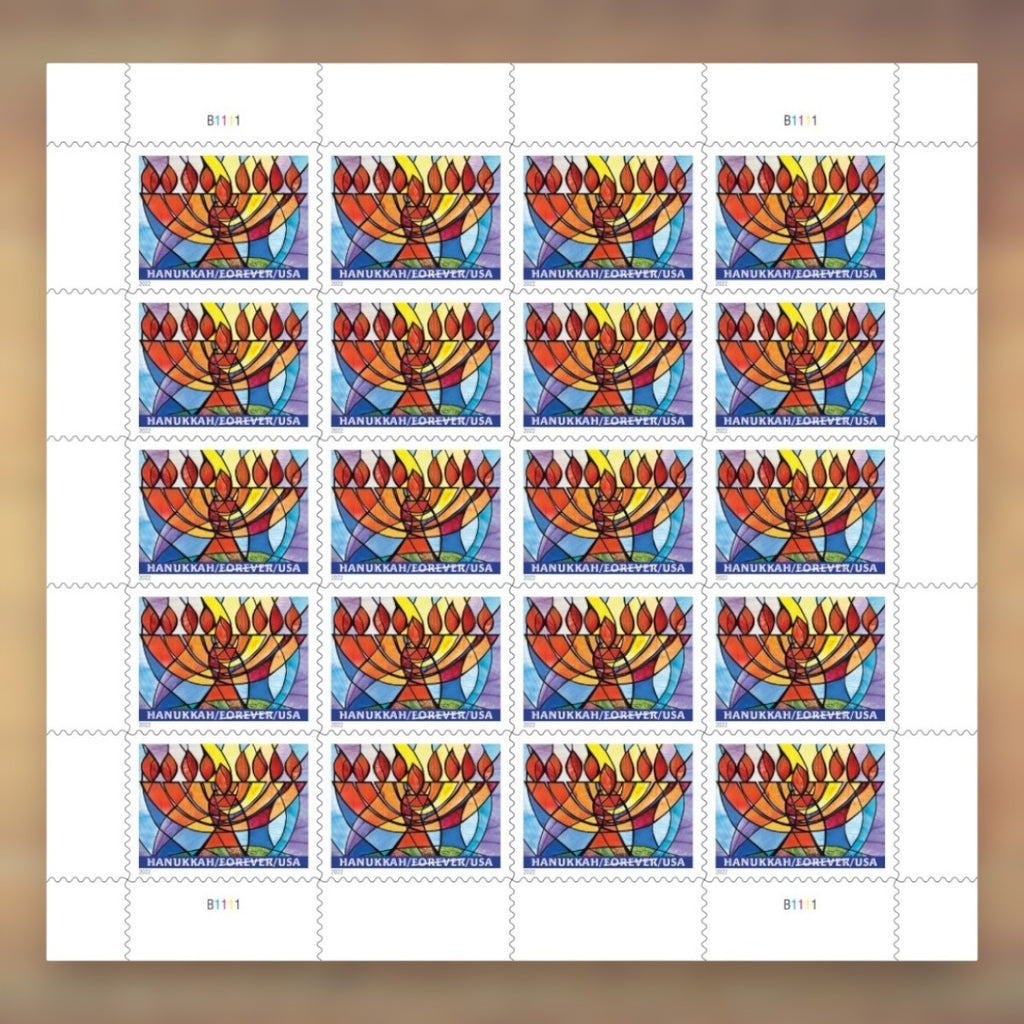 Hanukkah Forever Stamps, 2022 Sheet – Hanukkah Cards and Greetings